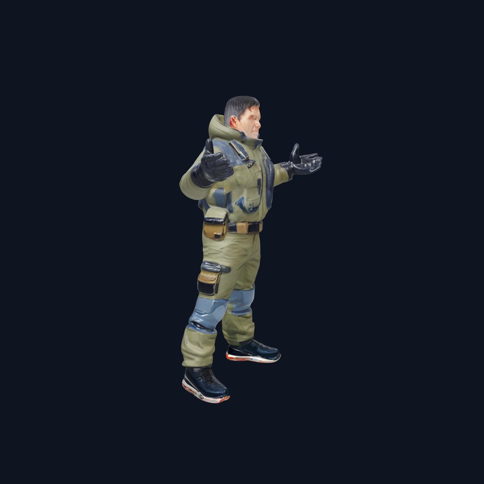 Outdoor Explorer in Tactical Gear  Rigged and Animated D Model